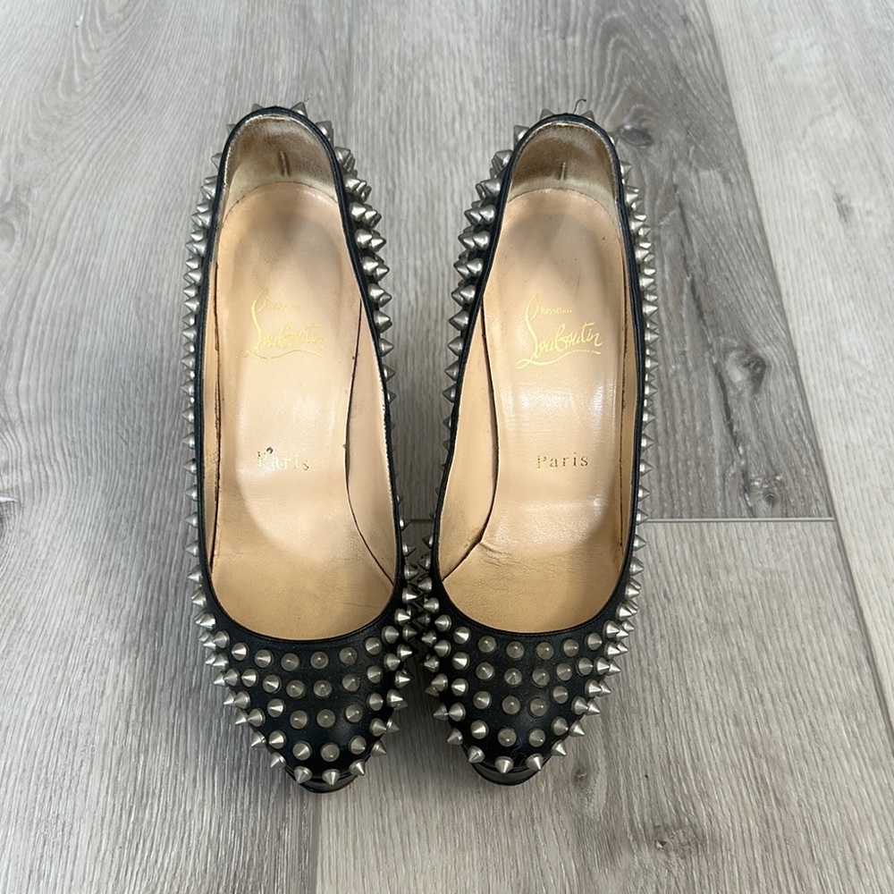 Christian Louboutin Black Spiked Heels